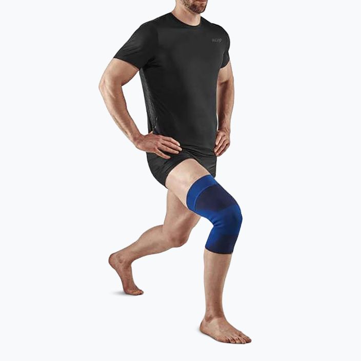 CEP Tutore a compressione per ginocchio a supporto medio blu 2