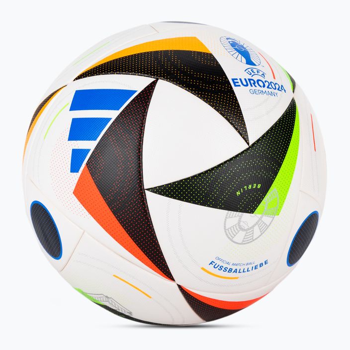 Adidas Fussballliebe concorrenza Euro 2024 bianco / nero / blu bagliore dimensioni 5 calcio 2