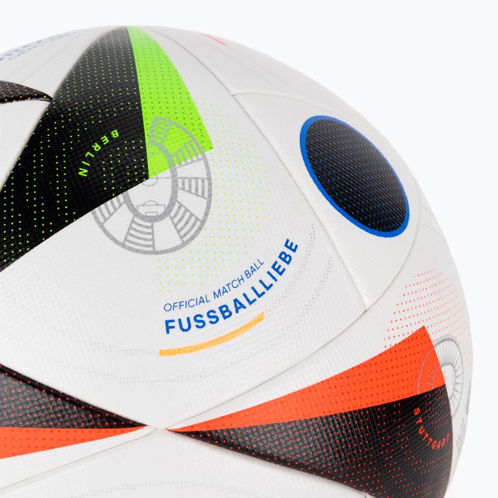 Adidas Fussballliebe concorrenza Euro 2024 bianco / nero / blu bagliore dimensioni 4 calcio 3