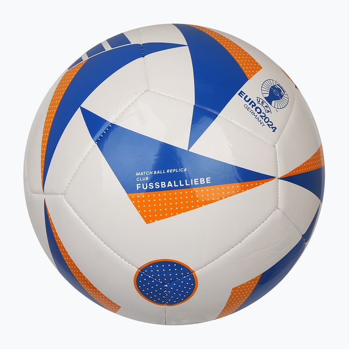 adidas Fussballiebe Club calcio bianco / blu / arancio fortunato dimensioni 5 3