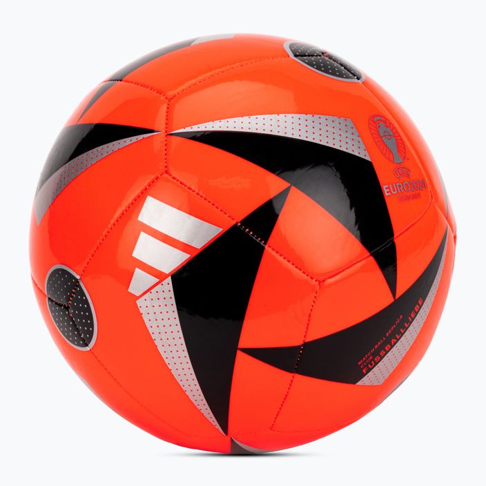 Adidas Fussballiebe Club Euro 2024 solare rosso / nero / argento metallico calcio dimensioni 4 2