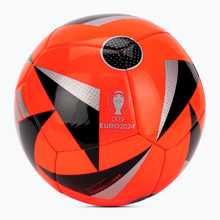 adidas Fussballiebe Trainig Euro 2024 solare rosso / nero / argento metallico calcio dimensioni 5