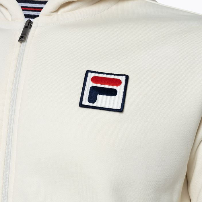 FILA Bergede Felpa con cappuccio e zip dal taglio ampio, bianco antico 3