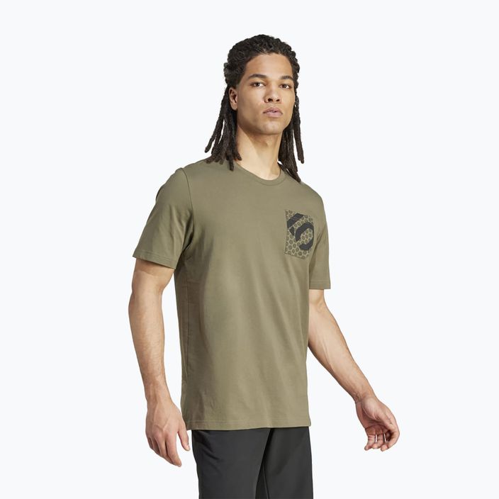 Maglietta adidas FIVE TEN Brand Of The Brave Tee Uomo olive strata cycling t-shirt 3