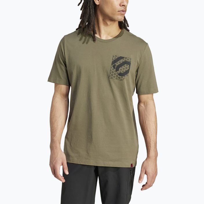 Maglietta adidas FIVE TEN Brand Of The Brave Tee Uomo olive strata cycling t-shirt 4