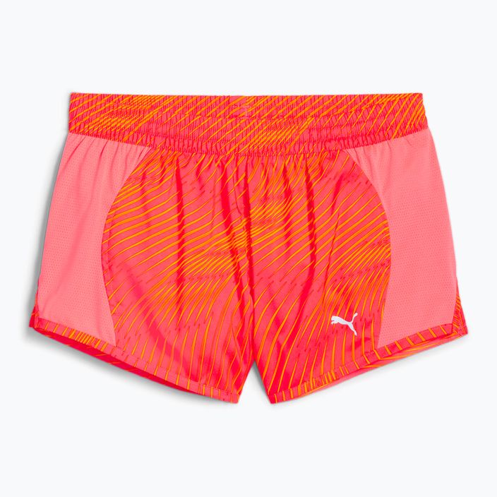 Pantaloncini da corsa da donna PUMA Run Favorite AOP Velocity 3" sunset glow/ sun stream