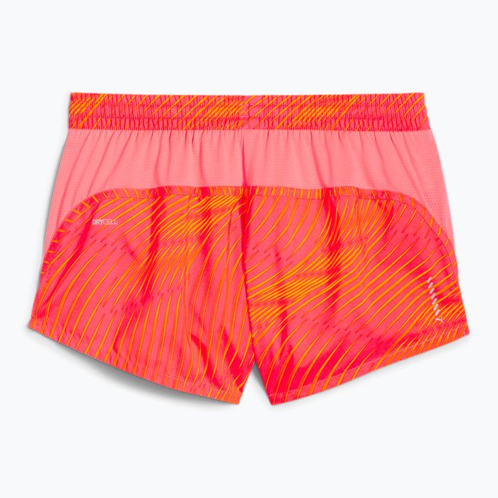 Pantaloncini da corsa da donna PUMA Run Favorite AOP Velocity 3" sunset glow/ sun stream 2