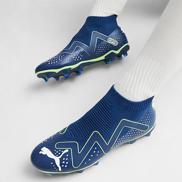 PUMA Future Match+ LL FG/AG scarpe da calcio uomo blu persiano/puma bianco/verde 12