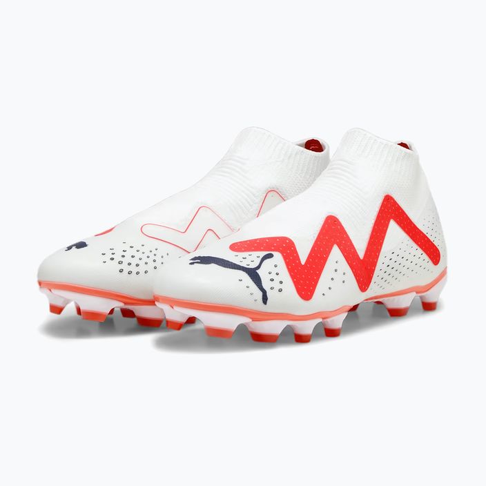 PUMA Future Match+ LL FG/AG scarpe da calcio uomo puma bianco/puma nero/arancio 13