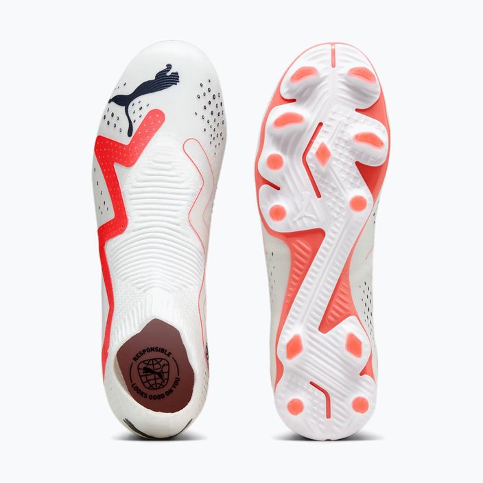 PUMA Future Match+ LL FG/AG scarpe da calcio uomo puma bianco/puma nero/arancio 15