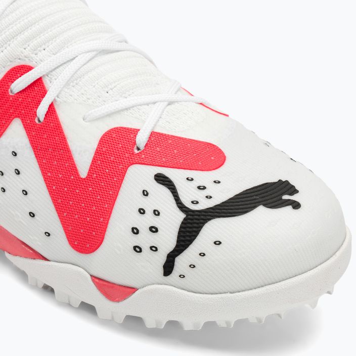 PUMA Future Match TT + Mid scarpe da calcio per bambini puma bianco/puma nero/fire orchid 7