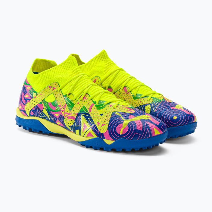 PUMA Future Match Energy TT scarpe da calcio da uomo ultra blu/allarme giallo/rosa luminoso 4