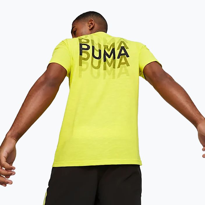 Maglietta da allenamento da uomo PUMA Graphic Tee Fit yellow burst 5