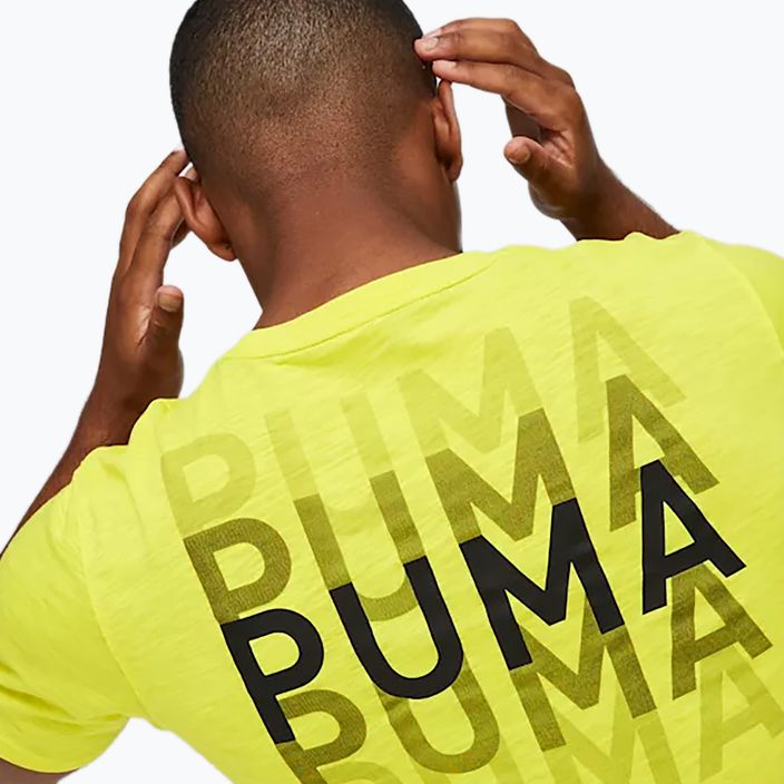 Maglietta da allenamento da uomo PUMA Graphic Tee Fit yellow burst 7