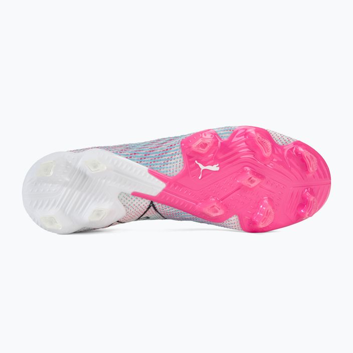 PUMA Future 7 Ultimate Low FG/AG bianco/nero/rosa avvelenata/acqua brillante/nebbia d'argento scarpe da calcio 4
