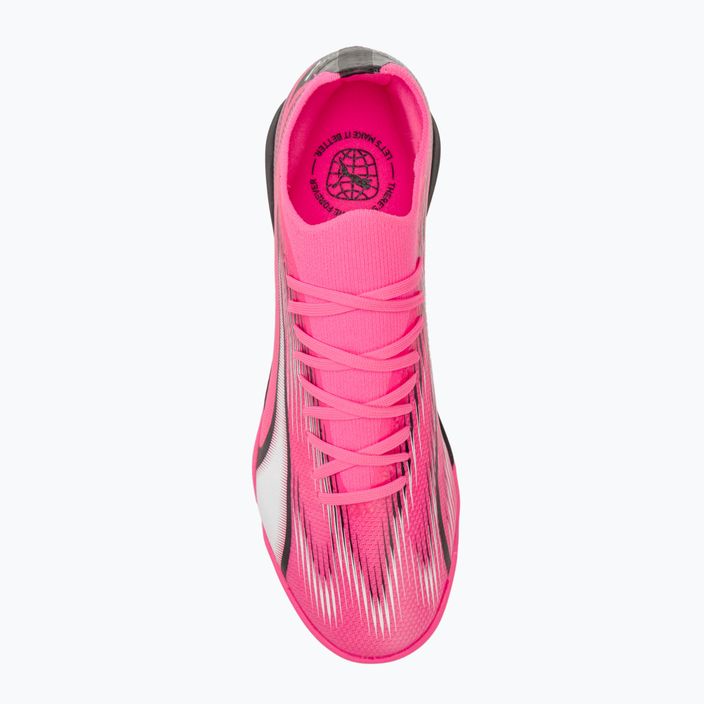 Scarpe da calcio PUMA Ultra Match TT rosa velenoso/puma bianco/puma nero 5