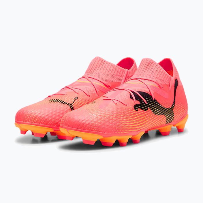 PUMA Future 7 Pro FG/AG Jr scarpe da calcio bambino sunset glow/puma nero/sun stream 10