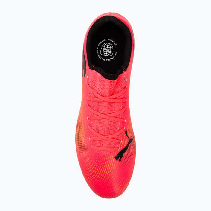 PUMA Future 7 Play FG/AG sunset glow/puma nero/sun stream scarpe da calcio 5