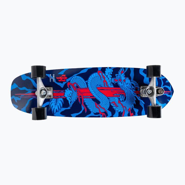 Surfskate skateboard Carver C7 Raw 34" Kai Dragon 2022 Completo blu e rosso C1013011143