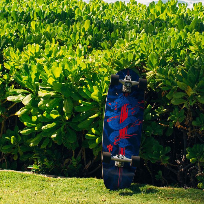 Surfskate skateboard Carver C7 Raw 34" Kai Dragon 2022 Completo blu e rosso C1013011143 10