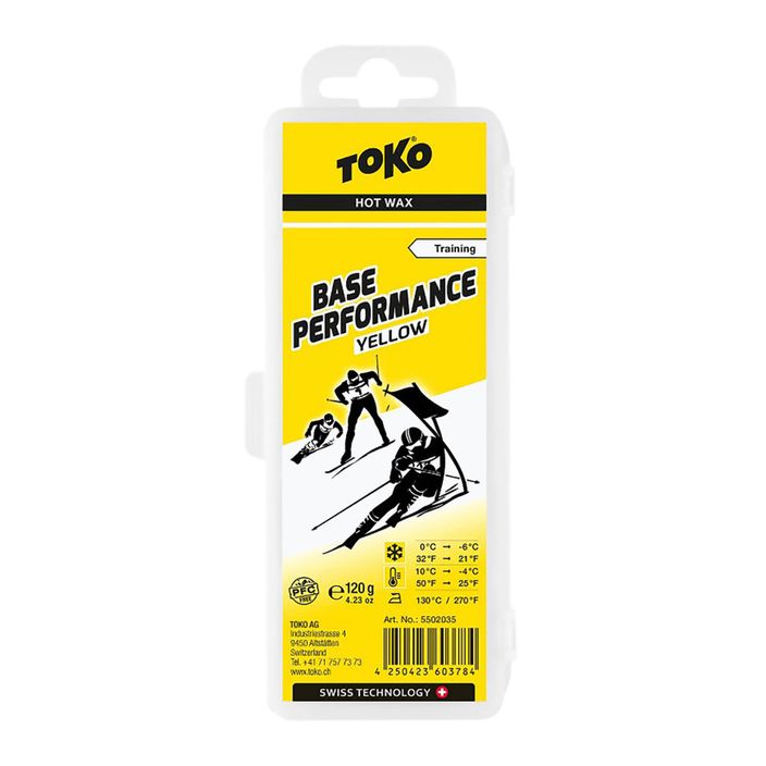 Grasso per sci TOKO Base Performance Yellow 120 g 2