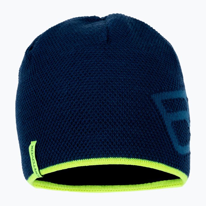 ORTOVOX berretto invernale Merino Logo Knit blu petrolio 2