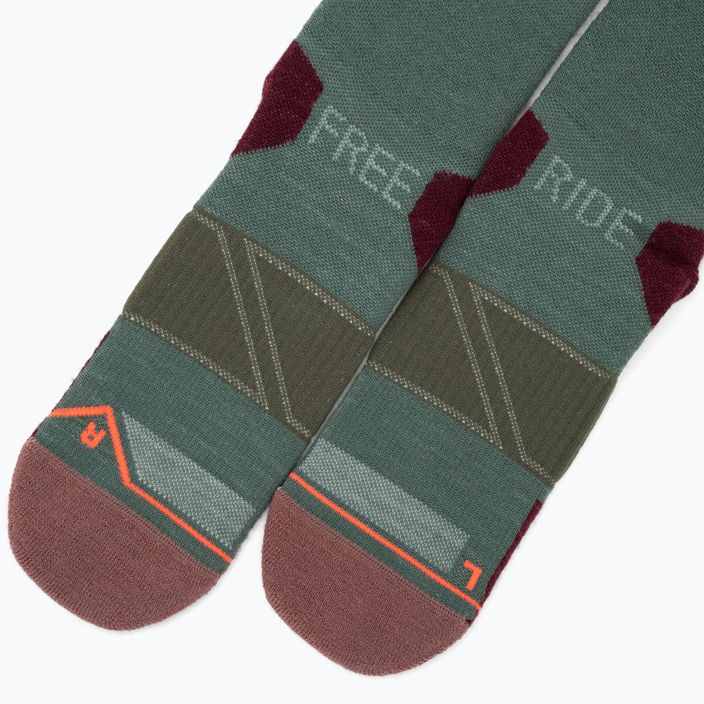 Calze da sci da donna ORTOVOX Freeride Long Socks Accogliente erba selvatica 5