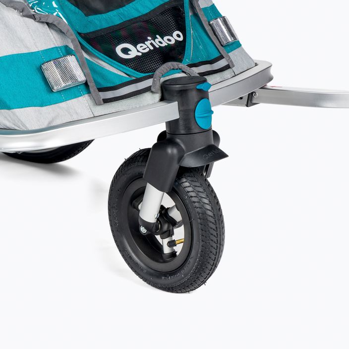 Qeridoo Speedkid 1 rimorchio per biciclette blu petrolio 5