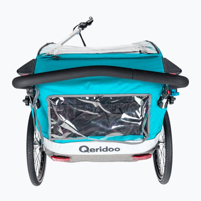 Rimorchio per biciclette Qeridoo Sportrex 2 blu petrolio 4