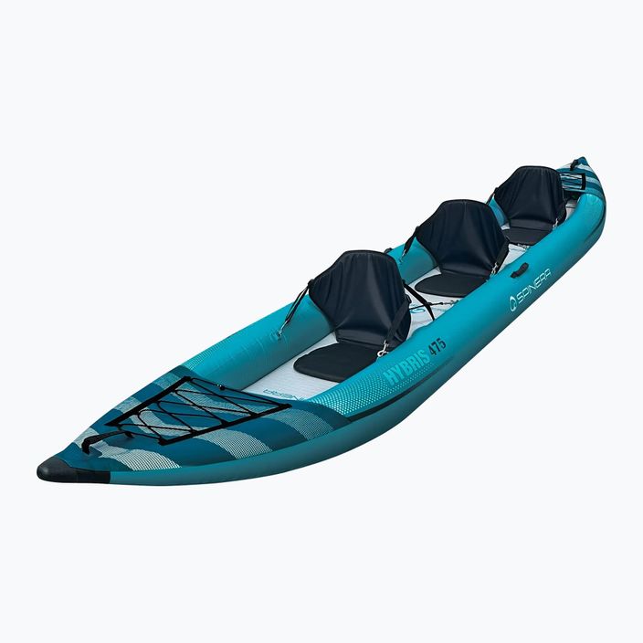 SPINERA Hybris 475 kayak gonfiabile per 3 persone di colore verde acqua/bianco/grigio 3