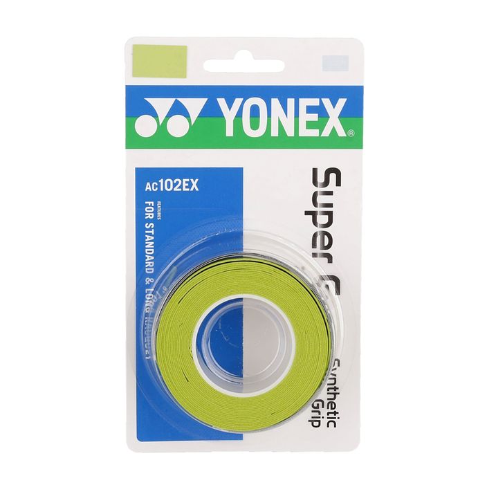 Fasce per racchette da badminton YONEX AC 102 EX 3 pezzi verde agrumi 2