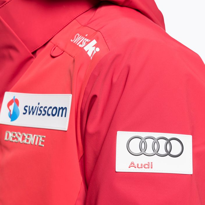 Giacca da sci da uomo Descente Swiss National Team Replica rosso scuro 11