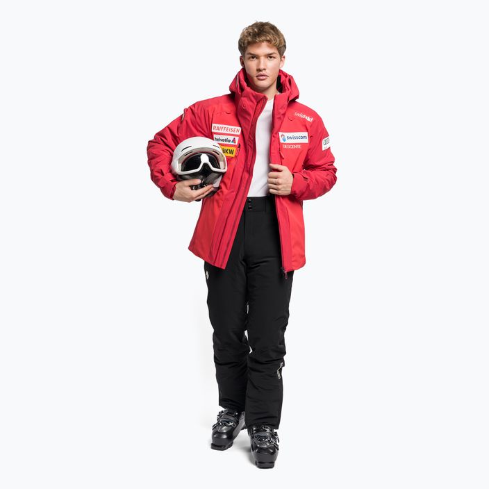 Giacca da sci da uomo Descente Swiss National Team Replica rosso scuro 2