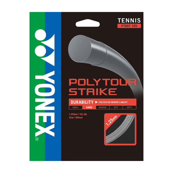 Corda da tennis YONEX Poly Tour Strike Set 12 m grigio 2