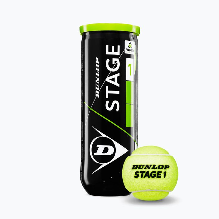 Palline da tennis per bambini Dunlop Stage 1 3 pezzi verde 601338