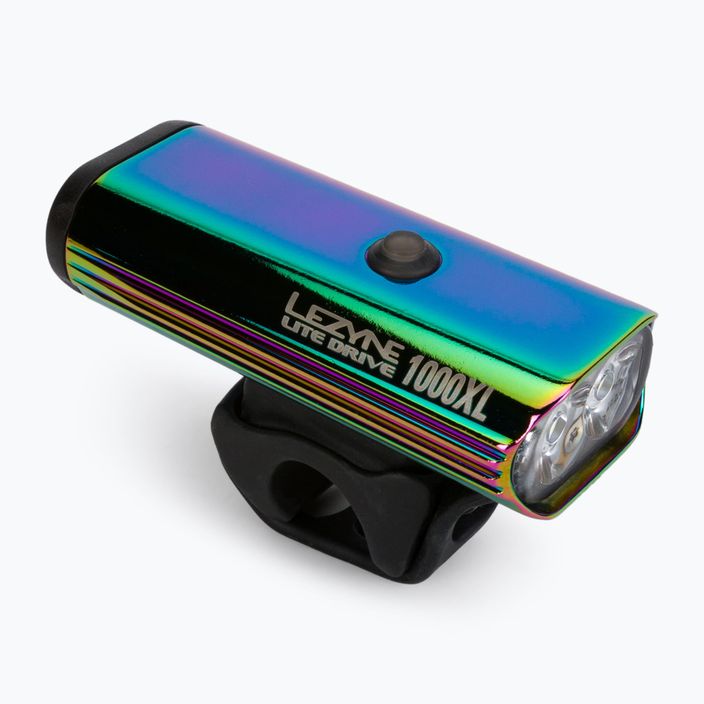 Lezyne Led Lite Drive 1000XL USB luce anteriore per bicicletta neon metallizzato