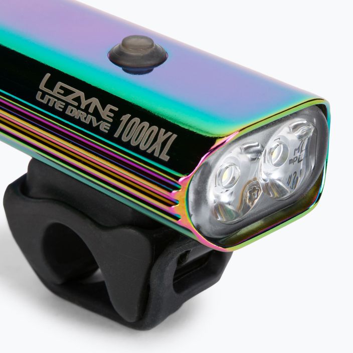 Lezyne Led Lite Drive 1000XL USB luce anteriore per bicicletta neon metallizzato 3