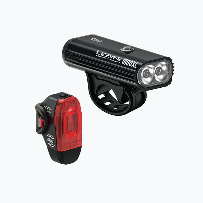 Lezyne Connect Smart 1000XL/Ktv Set luci per bicicletta nero