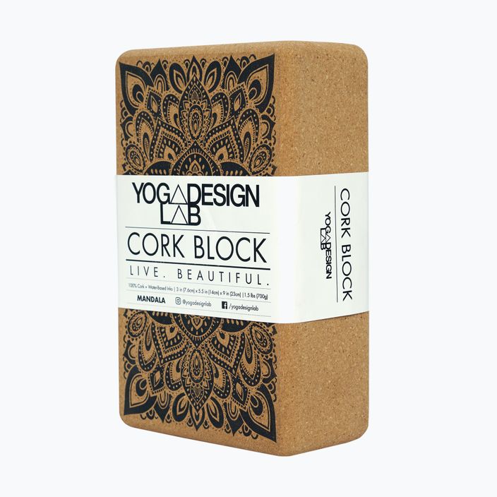 Yoga Design Lab Cork Yoga cube mandala nero 9
