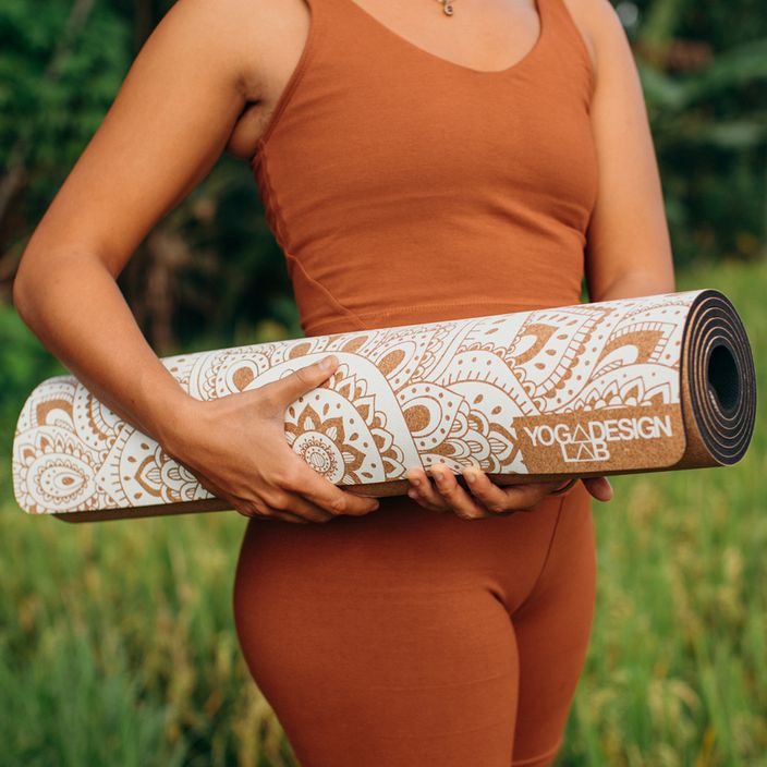 Yoga Design Lab Sughero 3,5 mm mandala bianco tappetino yoga 9