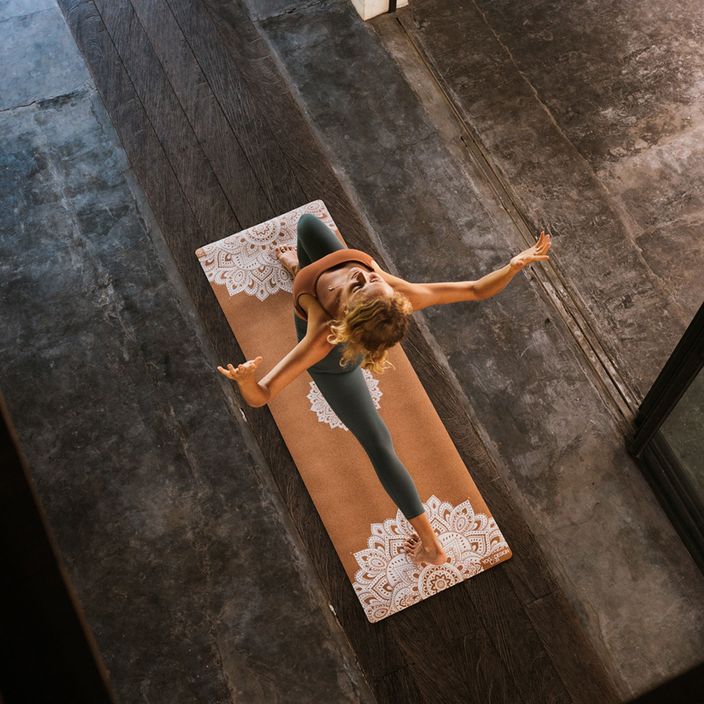 Yoga Design Lab Sughero 5,5 mm mandala bianco tappetino yoga 5