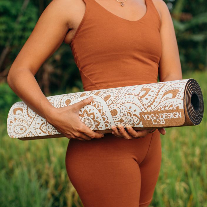 Yoga Design Lab Sughero 5,5 mm mandala bianco tappetino yoga 9