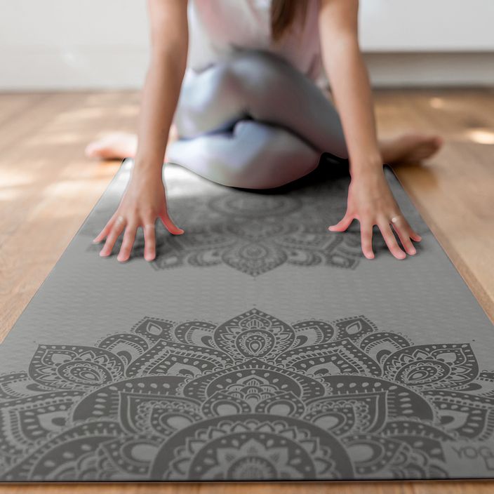 Yoga Design Lab Flow Pure 6 mm mandala charcoal yoga mat 6