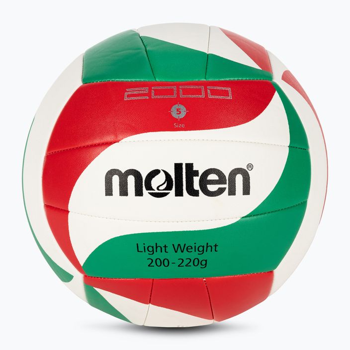 Pallavolo Molten V5M2000-L-5 bianco/verde/rosso misura 5