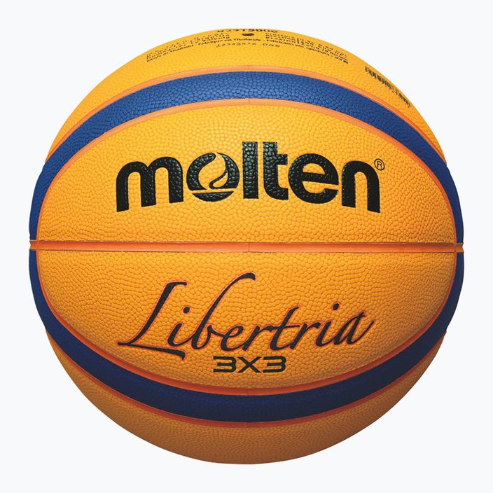 Pallacanestro Molten B33T5000 FIBA 3x3 giallo/blu misura 3 2