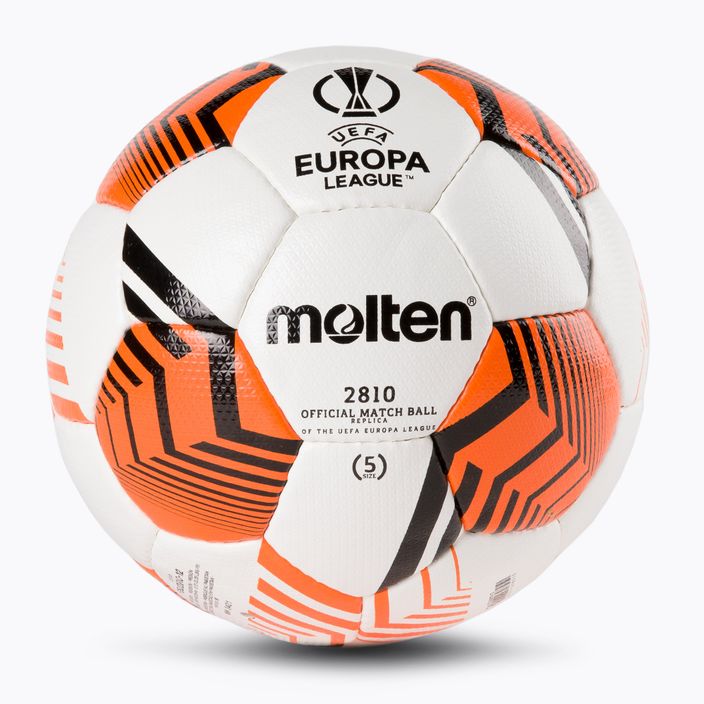 Calcio Molten F5U2810-12 Europa League 2021/22 bianco/arancio misura 5