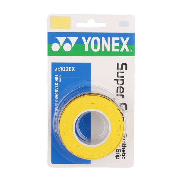 Fasce per racchette da badminton YONEX AC 102 EX 3 pz. giallo 2