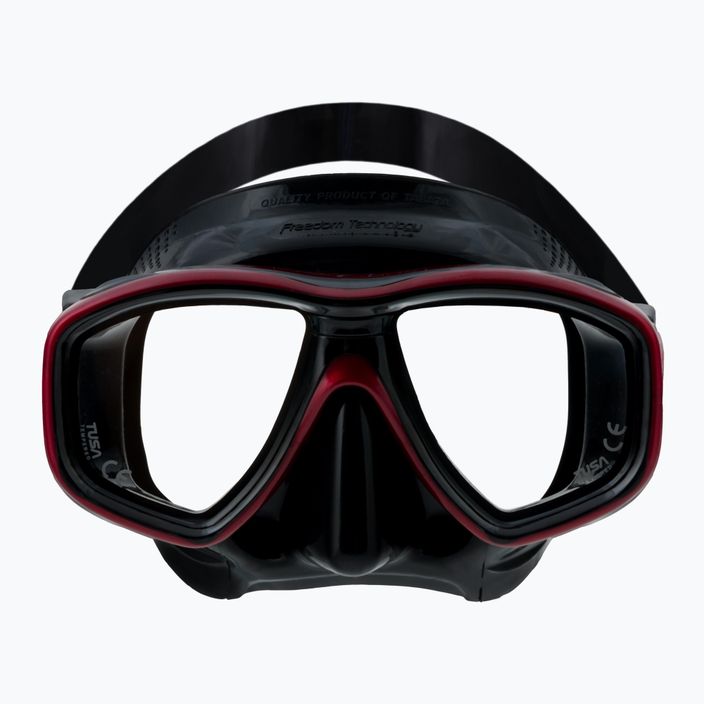 TUSA Ceos maschera subacquea nera/rossa 2