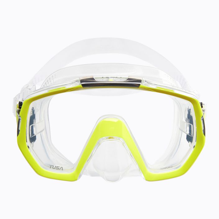 Maschera subacquea TUSA Freedom Elite bianco/giallo 2
