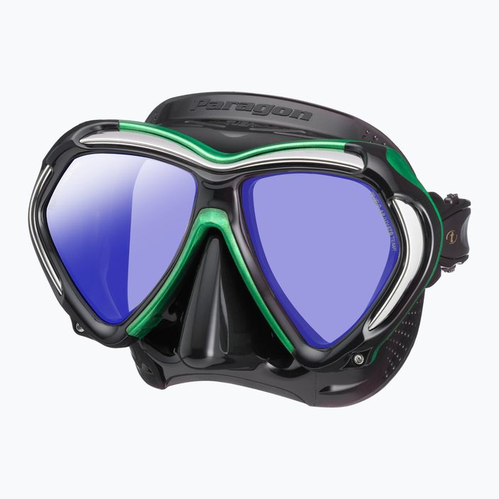 TUSA Paragon maschera subacquea nera/verde 6